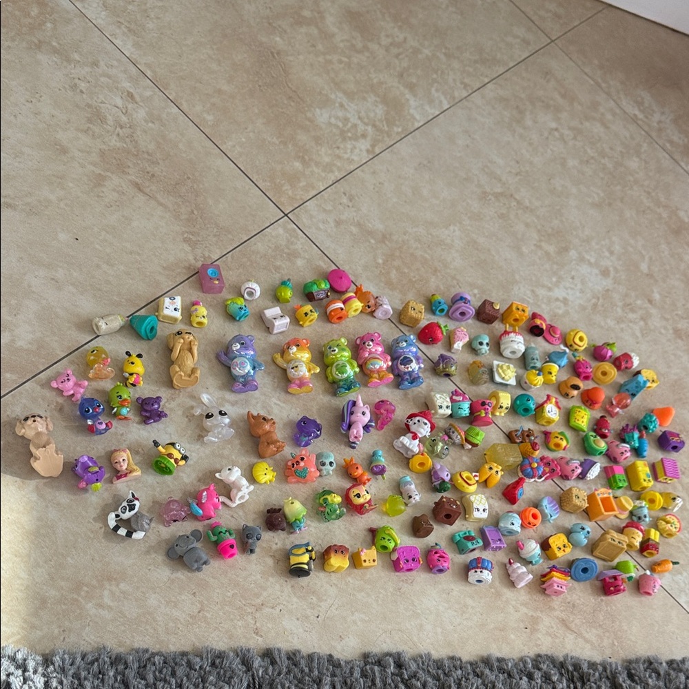 Shopkins and Carebear small toys. Perfect for any collector